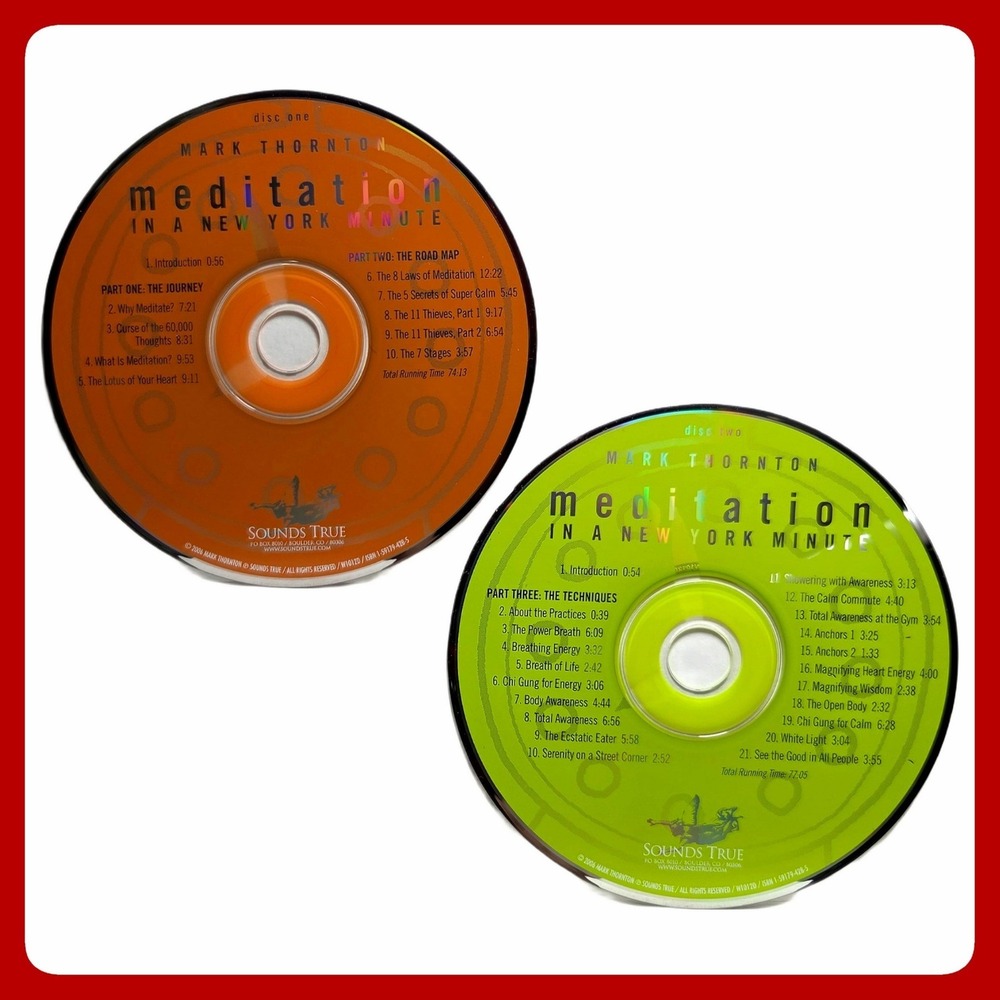 Meditation In A New York Minute Mark Thornton 2 CD Set Sounds True Excellent